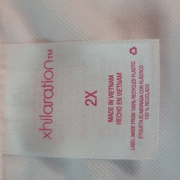 Bikini Bottom  Plus Size Cheeky Navy Blue Stripe Bikini Bottom Xhilaration - Picture 7 of 12